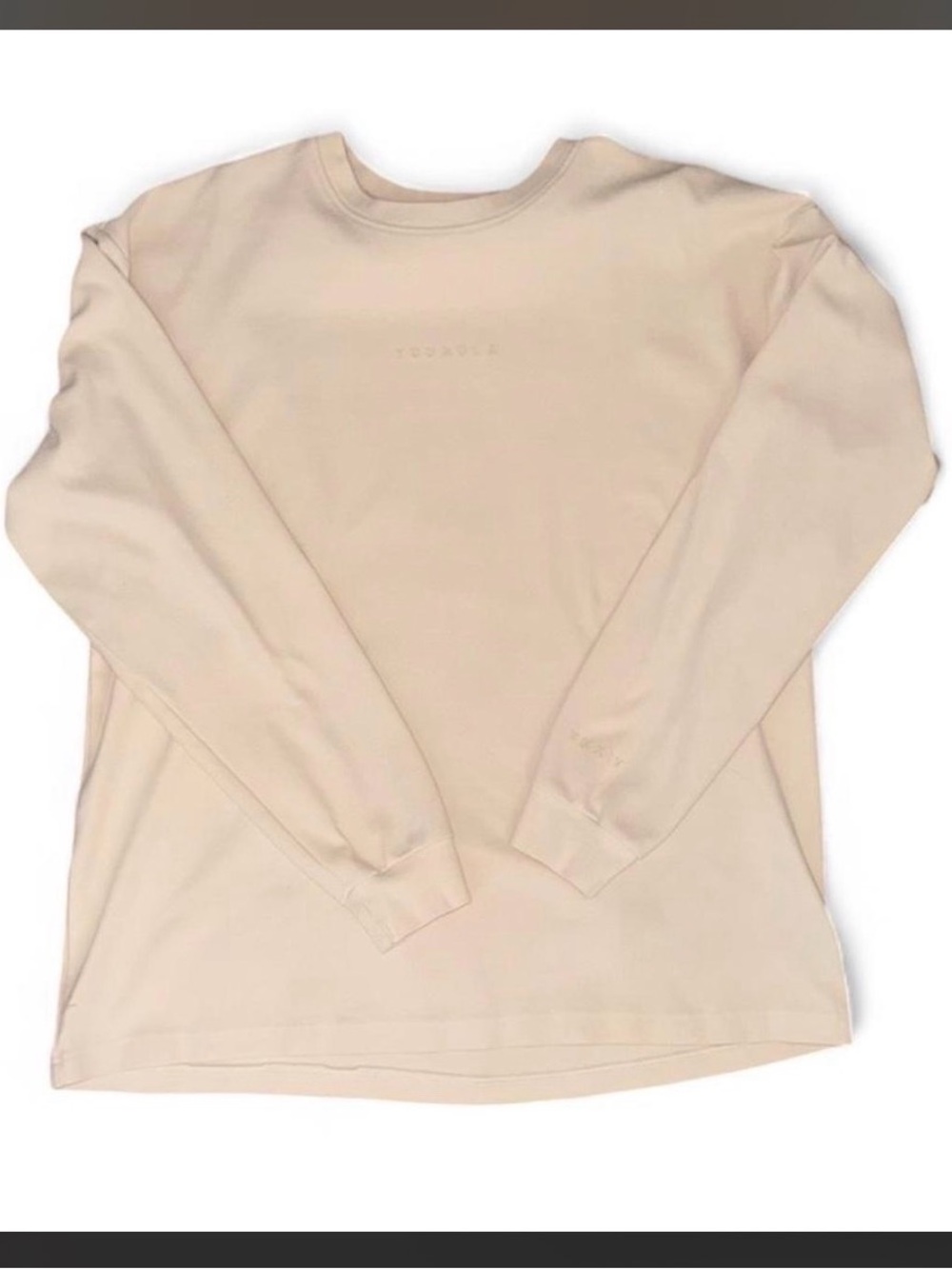 YoungLA #450 Cloud Foam Men's Cream Long Sleeve Crewneck Size L